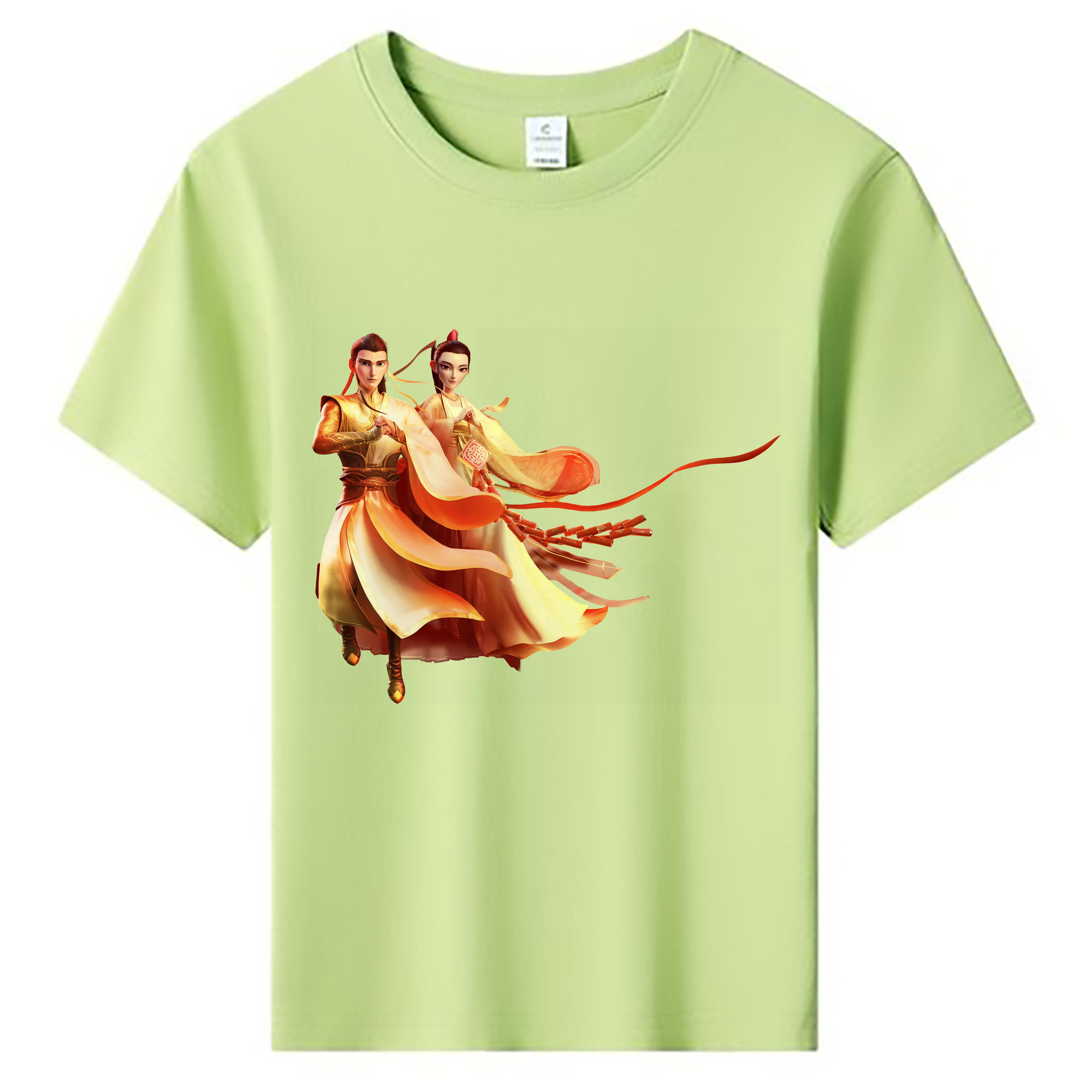 （画像用） Ne Zha 2 ナタ 魔童の大暴れ 綿100％キッズTシャツ（フロントプリント）